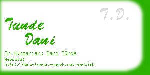 tunde dani business card