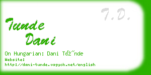 tunde dani business card